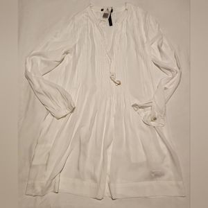 VIX Paula Hermanny White Catarina Swim Cover up Tunic. Sz Med. NWT.